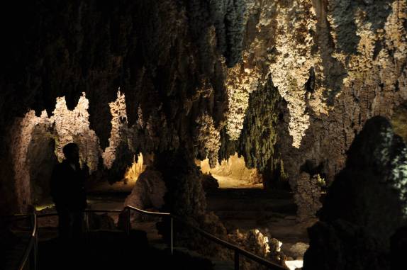 Início da visita ao salão principal da caverna em Carlsbad Caverns National Park, no sul do Novo México, nos Estados Unidos